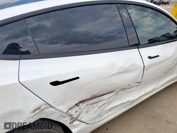 2023 Tesla Model 3 with VIN 5YJ3E1EA3PF562251, listed as a Copart auction lot 58293355 with 16,283 mi miles and Salvage title. Bid and sale history available at DreamBid. Image 10.
