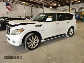 2014 Infiniti QX80 with VIN JN8AZ2ND8E9750836, listed as a Copart auction lot 62141075 with 182,317 mi miles and Clean title. Bid and sale history available at DreamBid. Image 1.