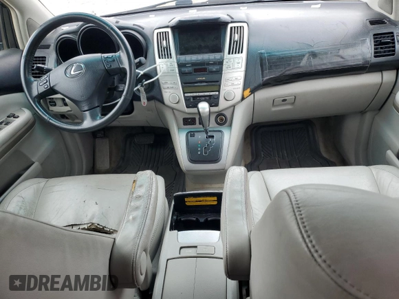 2006 Lexus RX 400h with VIN JTJHW31U462004213, listed as a Copart auction lot 58132875 with 202,326 mi miles and Salvage title. Bid and sale history available at DreamBid. Image 8.