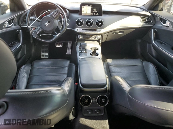 2018 Kia Stinger GT2 with VIN KNAE55LC7J6030490, listed as a Copart auction lot 51708105 with 98,548 mi miles and Salvage Title. Bid and sale history available at carsss.com. Image 8.