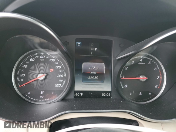 2018 Mercedes-Benz C 300 with VIN WDDWK4KB1JF615509, listed as a Copart auction lot 49956135 with 25,030 mi miles and Salvage title. Bid and sale history available at DreamBid. Image 9.
