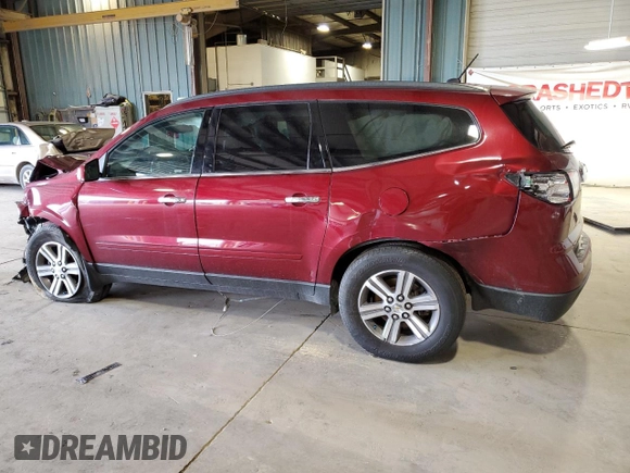 2015 Chevrolet Traverse LT z VIN 1GNKVHKD9FJ335101, wystawiony jako Copart lot #51689235 z przebiegiem 169 152 mil mil oraz Szkoda całkowita • Salvage title. Historia ofert i sprzedaży dostępna na DreamBid. Obrazek 2.