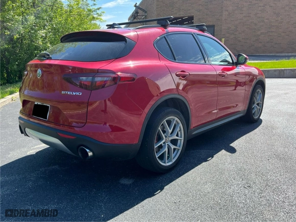 2018 Alfa Romeo Stelvio Ti Sport with VIN ZASFAKNN7J7C02020, listed as a Copart auction lot 49010775 with 62,048 mi miles and Clean Title. Bid and sale history available at carsss.com. Image 4.