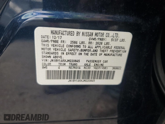 2018 Infiniti Q70 Luxe with VIN JN1BY1ARXJM220845, listed as a Copart auction lot 59738435 with 93,999 mi miles and Salvage title. Bid and sale history available at DreamBid. Image 13.