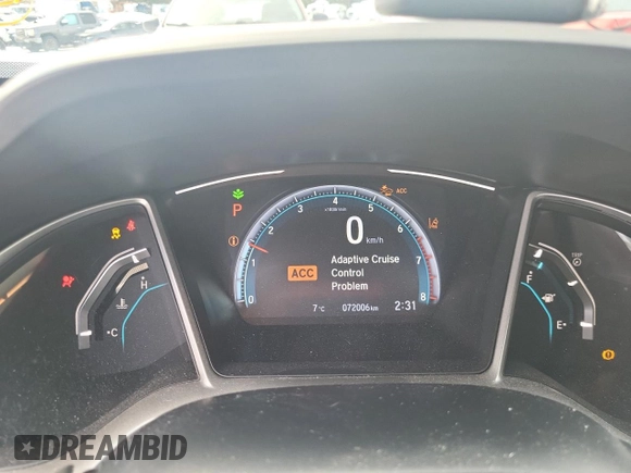 2020 Honda Civic Sedan Touring with VIN 2HGFC1F93LH105422, listed as a Copart auction lot 88485325 with 72,006 mi miles and Salvage Title. Bid and sale history available at carsss.com. Image 9.