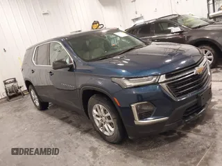 2022 Chevrolet Traverse LS with VIN 1GNEVFKW3NJ100968, listed as a IAAI auction lot 42554987 with 40,732 mi miles and . Bid and sale history available at DreamBid. Image 1.