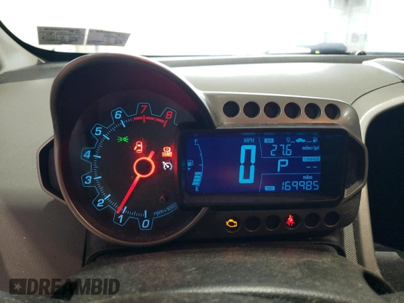 2015 Chevrolet Sonic LT with VIN 1G1JC5SGXF4126055, listed as a Copart auction lot 59579035 with 169,985 mi miles and Salvage title. Bid and sale history available at DreamBid. Image 9.