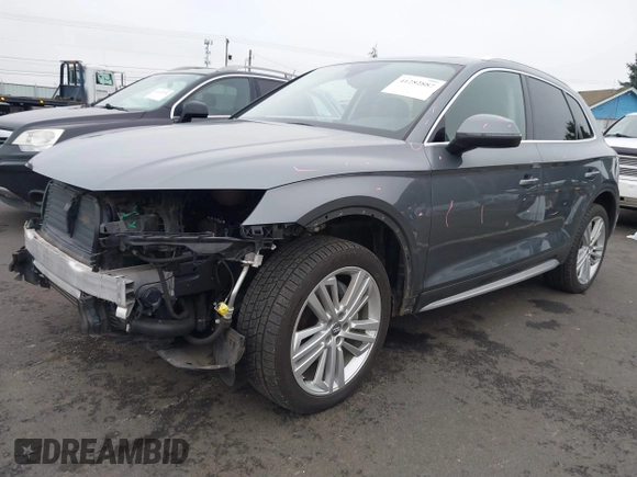 2018 Audi Q5 Premium Plus with VIN WA1BNAFY7J2106037, listed as a IAAI auction lot 41282887 with 81,170 mi miles. Bid and sale history available at carsss.com. Image 2.