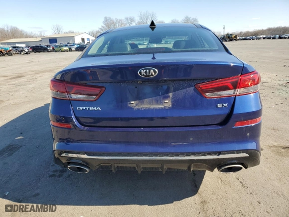 2019 Kia Optima EX with VIN 5XXGU4L18KG314740, listed as a Copart auction lot 43942685 with 59,110 mi miles and Salvage Title. Bid and sale history available at carsss.com. Image 6.