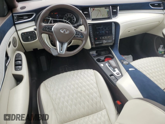 2023 Infiniti QX50 Autograph with VIN 3PCAJ5DB6PF103025, listed as a Copart auction lot 58462355 with 9,100 mi miles and Salvage title. Bid and sale history available at DreamBid. Image 8.