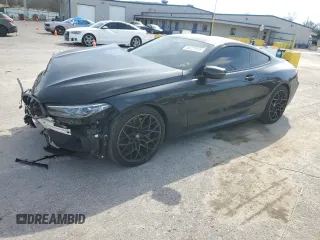 2020 BMW M8 Competition with VIN WBSAE0C01LBM08459, listed as a Copart auction lot 45227915 with 42,421 mi miles and Salvage Title. Bid and sale history available at carsss.com. Image 1.