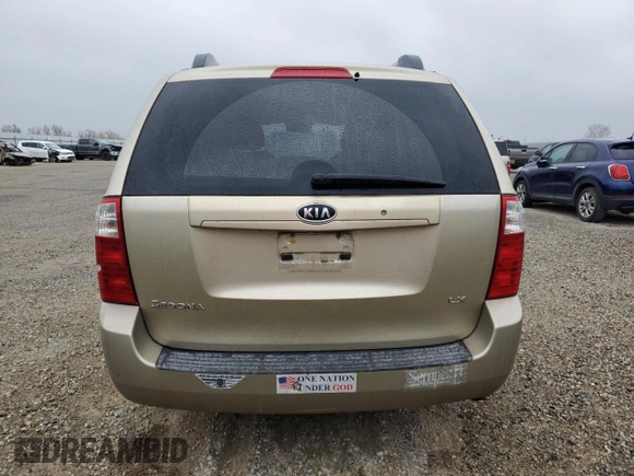 2007 Kia Sedona LX with VIN KNDMB233076160013, listed as a Copart auction lot 48625285 with 90,621 mi miles and Clean Title. Bid and sale history available at carsss.com. Image 6.