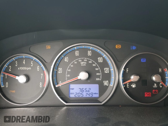 2009 Hyundai Santa Fe Limited with VIN 5NMSH13E39H238081, listed as a Copart auction lot 60935495 with 205,149 mi miles and Clean title. Bid and sale history available at DreamBid. Image 9.