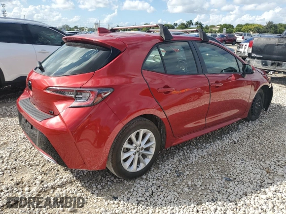 2021 Toyota Corolla Hatchback SE with VIN JTND4MBE6M3129379, listed as a Copart auction lot 77850144 with 48,435 mi miles and Salvage Title. Bid and sale history available at carsss.com. Image 3.