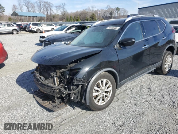 2019 Nissan Rogue SV with VIN KNMAT2MT4KP501737, listed as a Copart auction lot 49803705 with 119,024 mi miles and Salvage Title. Bid and sale history available at carsss.com. Image 1.