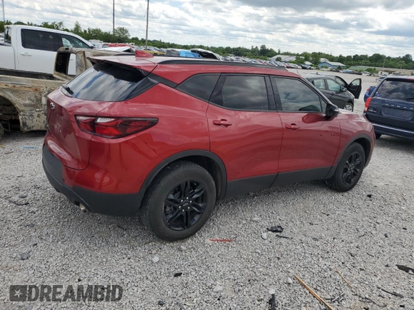 2022 Chevrolet Blazer LT with VIN 3GNKBHR46NS123137, listed as a Copart auction lot 57563955 with 38,510 mi miles and Salvage title. Bid and sale history available at DreamBid. Image 3.