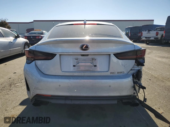 2019 Lexus RC 350 with VIN JTHHZ5BC8K5019350, listed as a Copart auction lot 42231895 with 81,701 mi miles and Salvage title. Bid and sale history available at DreamBid. Image 6.