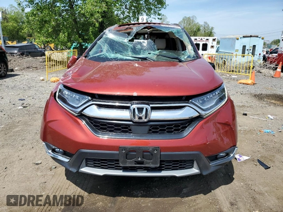 2018 Honda CR-V Touring with VIN 2HKRW2H97JH624757, listed as a Copart auction lot 54991355 with 24,278 mi miles and Salvage title. Bid and sale history available at DreamBid. Image 5.