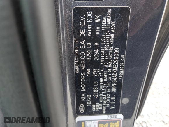 2021 Kia Forte GT-Line z VIN 3KPF34ADXME296099, wystawiony jako Copart lot #57674795 z przebiegiem 48 369 mil mil oraz Szkoda całkowita • Salvage title. Historia ofert i sprzedaży dostępna na DreamBid. Obrazek 12.