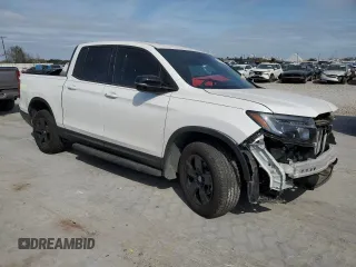 2024 Honda Ridgeline Black Edition with VIN 5FPYK3F80RB002574, listed as a Copart auction lot 45988975 with 3,682 mi miles and Salvage title. Bid and sale history available at DreamBid. Image 4.