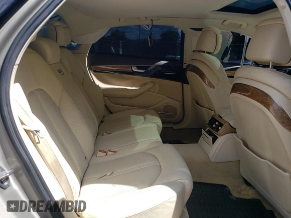 2012 Audi A8 L with VIN WAURVAFD3CN024063, listed as a Copart auction lot 81508834 with 92,002 mi miles and Salvage Title. Bid and sale history available at carsss.com. Image 10.