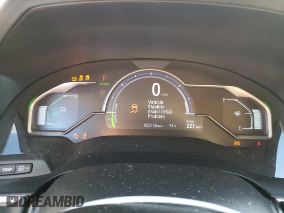 2018 Honda Clarity Plug-In Hybrid with VIN JHMZC5F10JC018816, listed as a Copart auction lot 79889513 with 55,448 mi miles. Bid and sale history available at carsss.com. Image 9.