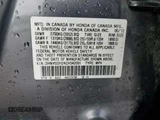 2012 Acura MDX z VIN 2HNYD2H24CH542091, wystawiony jako Copart lot #52818215 z przebiegiem 135 552 mil mil oraz Szkoda całkowita • Salvage title. Historia ofert i sprzedaży dostępna na DreamBid. Obrazek 13.