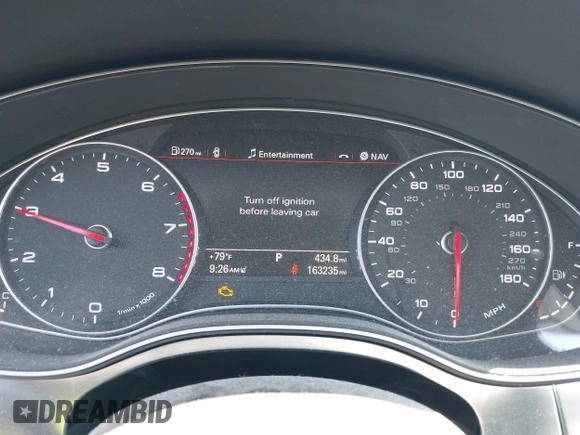 2013 Audi A6 Premium Plus with VIN WAUGGAFC7DN155006, listed as a IAAI auction lot 42535357 with 163,235 mi miles and . Bid and sale history available at DreamBid. Image 7.