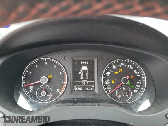 2013 Volkswagen Jetta Autobahn with VIN 3VW4S7AJ7DM455052, listed as a Copart auction lot 44171485 with 56,707 mi miles and Salvage title. Bid and sale history available at DreamBid. Image 9.
