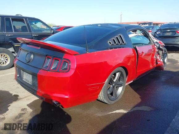 2013 Ford Mustang GT with VIN 1ZVBP8CF8D5211777, listed as a IAAI auction lot 41710683 with Not Provided miles. Bid and sale history available at carsss.com. Image 4.