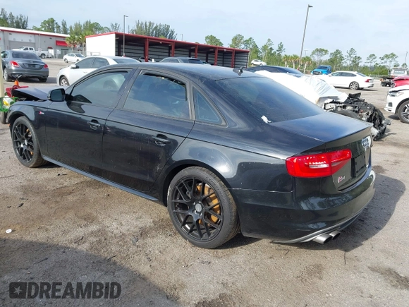 2014 Audi S4 Premium Plus with VIN WAUDGAFL5EA021929, listed as a IAAI auction lot 41974104 with 87,832 mi miles. Bid and sale history available at carsss.com. Image 3.