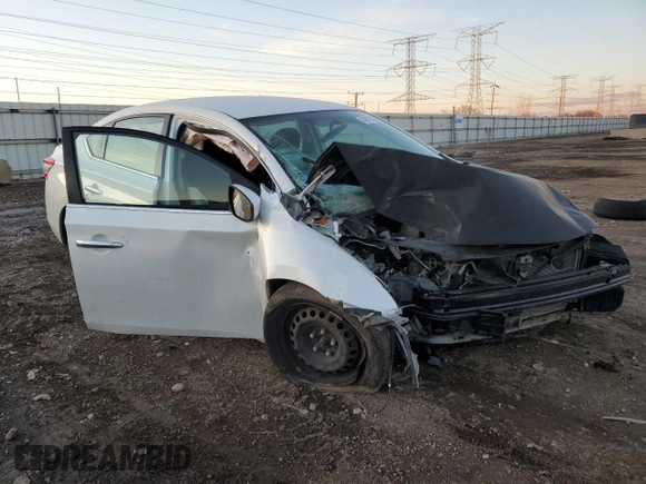 2014 Nissan Sentra SV with VIN 3N1AB7AP9EL663650, listed as a Copart auction lot 43011605 with Not Provided miles and Salvage Title. Bid and sale history available at DreamBid. Image 4.