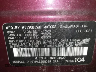 2022 Mitsubishi Mirage ES z VIN ML32FUFJ3NHF04927, wystawiony jako IAAI lot #41675838 z przebiegiem 28 730 mil mil oraz . Historia ofert i sprzedaży dostępna na DreamBid. Obrazek 9.