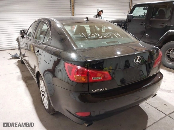 2008 Lexus IS 250 with VIN JTHCK262385020655, listed as a IAAI auction lot 41082874 with 167,433 mi miles. Bid and sale history available at carsss.com. Image 3.