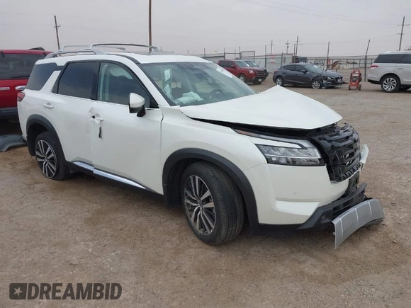 2024 Nissan Pathfinder Platinum with VIN 5N1DR3DG7RC302926, listed as a IAAI auction lot 41706681 with 4,146 mi miles. Bid and sale history available at carsss.com. Image 1.