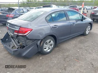 2015 Honda Civic LX with VIN 2HGFB2F55FH543983, listed as a IAAI auction lot 42044159 with 130,266 mi miles and . Bid and sale history available at DreamBid. Image 4.