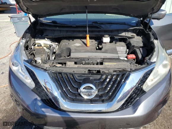 2016 Nissan Murano S with VIN 5N1AZ2MG5GN101170, listed as a Copart auction lot 49391835 with 58,054 mi miles and Salvage Title. Bid and sale history available at carsss.com. Image 12.