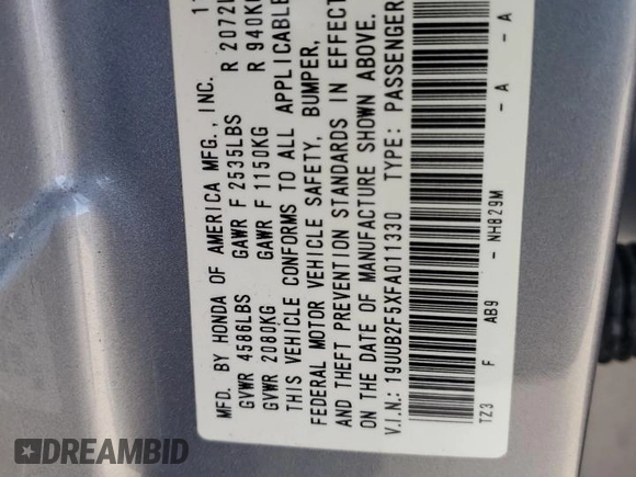 2015 Acura TLX Technology with VIN 19UUB2F5XFA011330, listed as a Copart auction lot 54737135 with 96,164 mi miles and Salvage title. Bid and sale history available at DreamBid. Image 12.