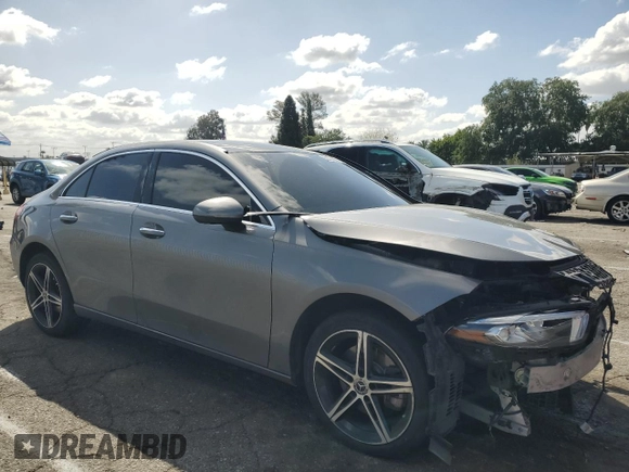 2019 Mercedes-Benz A 220 with VIN WDD3G4EB9KW025155, listed as a Copart auction lot 51772315 with 46,401 mi miles and Salvage Title. Bid and sale history available at DreamBid. Image 4.