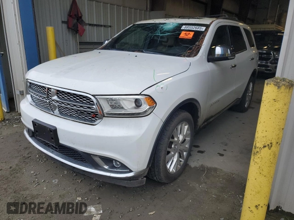 2014 Dodge Durango Citadel with VIN 1C4SDJET7EC467069, listed as a Copart auction lot 88552685 with 161,105 mi miles and Salvage Title. Bid and sale history available at DreamBid. Image 1.