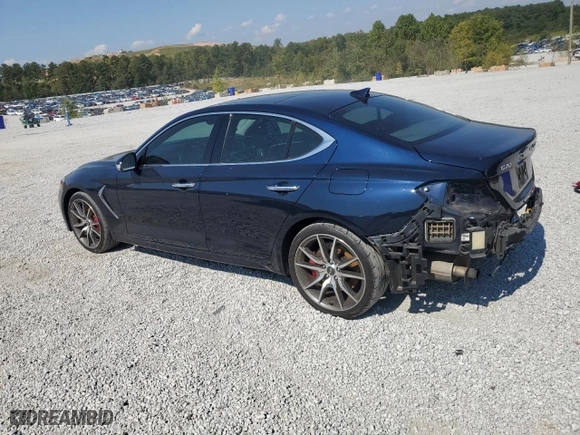 2019 Genesis G70 3.3T Advanced with VIN KMTG74LE0KU044182, listed as a Copart auction lot 71978584 with 86,519 mi miles and Salvage Title. Bid and sale history available at carsss.com. Image 2.