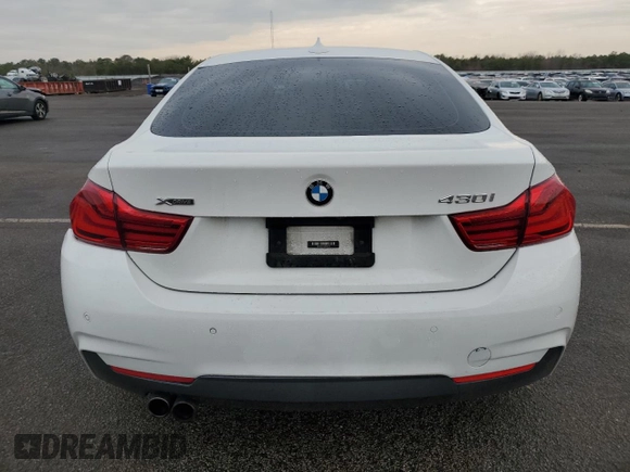 2018 BMW 4 Series 430i xDrive with VIN WBA4J3C53JBG90792, listed as a Copart auction lot 52365525 with 107,238 mi miles and Salvage Title. Bid and sale history available at DreamBid. Image 6.