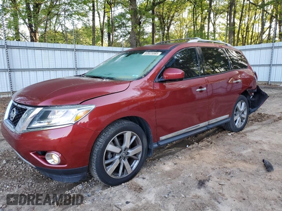2014 Nissan Pathfinder S with VIN 5N1AR2MM9EC600620, listed as a Copart auction lot 52023385 with 133,788 mi miles and Salvage title. Bid and sale history available at DreamBid. Image 1.