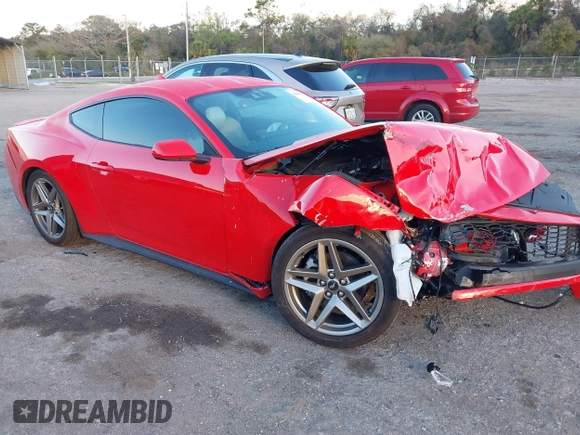 2024 Ford Mustang EcoBoost with VIN 1FA6P8TH3R5134500, listed as a IAAI auction lot 41606977 with 2,369 mi miles and . Bid and sale history available at DreamBid. Image 1.