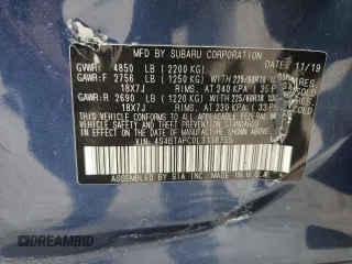 2020 Subaru Outback Touring with VIN 4S4BTAPC0L3138755, listed as a Copart auction lot 56010415 with 105,571 mi miles and Salvage title. Bid and sale history available at DreamBid. Image 13.