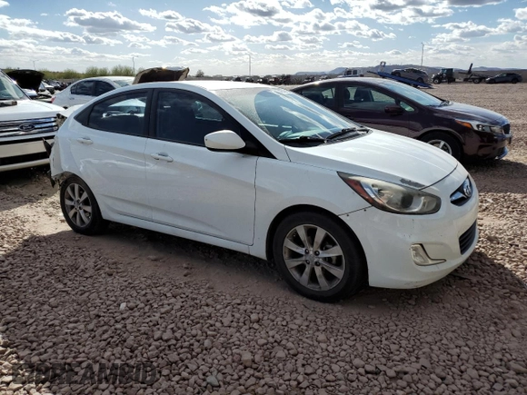 2012 Hyundai Accent GLS with VIN KMHCU4AE1CU151330, listed as a Copart auction lot 47549425 with 159,696 mi miles and Salvage Title. Bid and sale history available at carsss.com. Image 4.