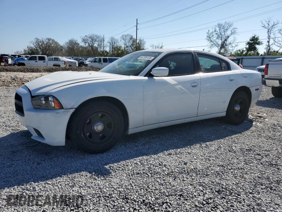 2014 Dodge Charger Police with VIN 2C3CDXAG4EH357758, listed as a Copart auction lot 44706135 with 103,787 mi miles and Salvage Title. Bid and sale history available at DreamBid. Image 1.