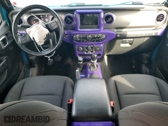 2020 Jeep Wrangler Unlimited Sport S with VIN 1C4HJXDG9LW215121, listed as a Copart auction lot 51292305 with 35,100 mi miles and Salvage title. Bid and sale history available at DreamBid. Image 8.