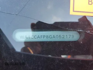 2016 Audi SQ5 Premium Plus with VIN WA1CCAFP8GA052179, listed as a Copart auction lot 63912814 with 0 mi miles and Salvage Title. Bid and sale history available at carsss.com. Image 13.