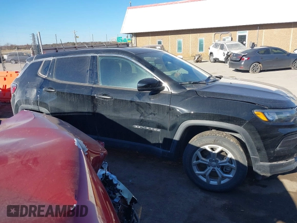 2024 Jeep Compass Sport with VIN 3C4NJDAN1RT126498, listed as a IAAI auction lot 41170375 with 12,466 mi miles and . Bid and sale history available at DreamBid. Image 13.